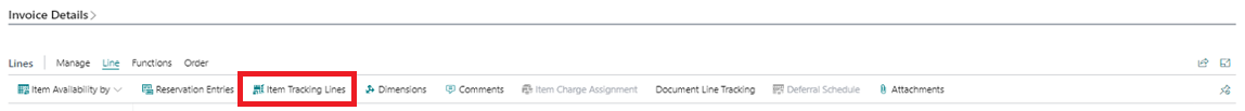 Item Tracking lines - Purchase Order